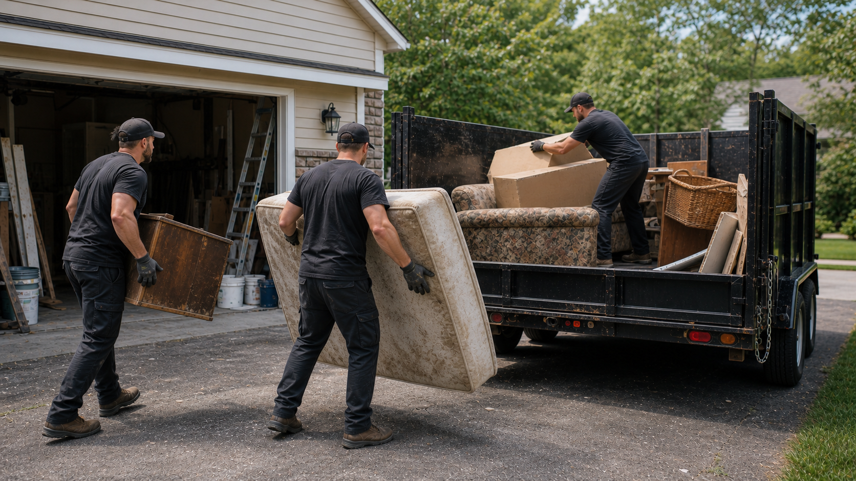 Curbside mattress and furniture pickup for junk removal